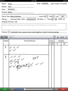 running record image